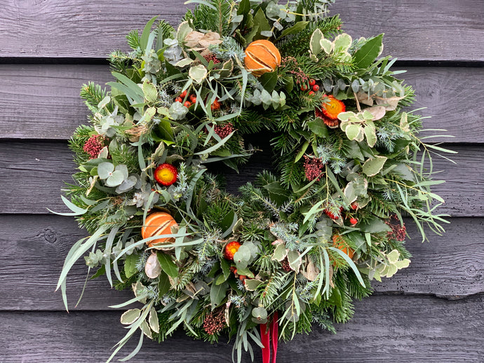 Traditional Christmas wreath